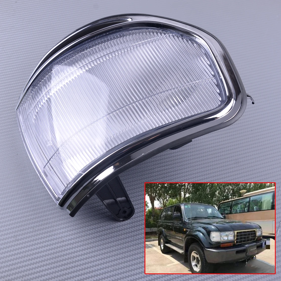 

DWCX 81620-60080 пластиковый правый передний угловой светильник крышка корпуса подходит для Toyota Land Cruiser FJ80 LC80 1991-1995 1996 1997