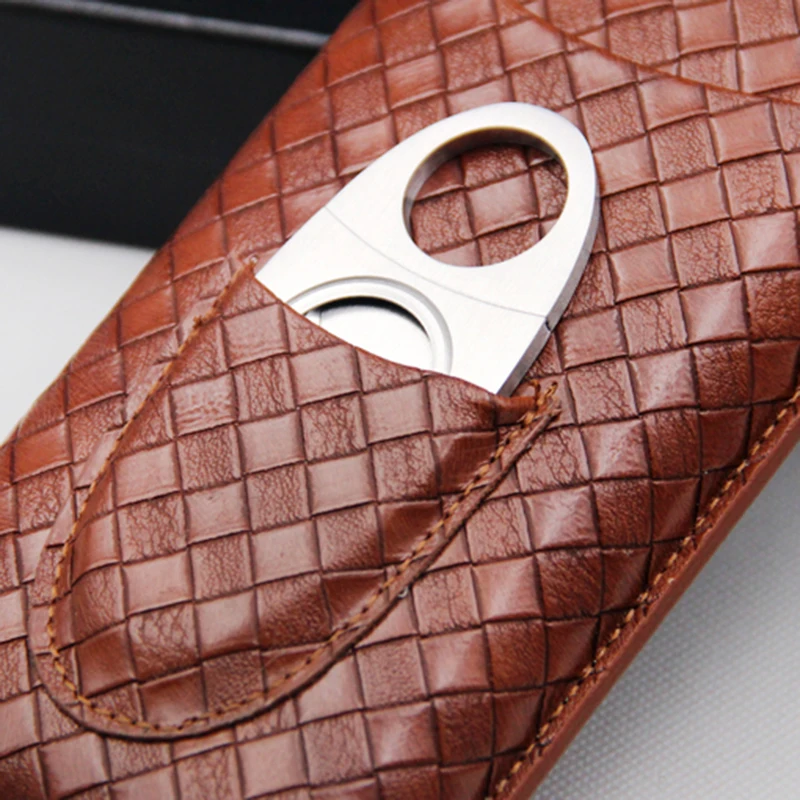 COHIBA кожаный чехол для сигар 3 CT дорожный держатель с резаком мини Humidor | Дом и сад