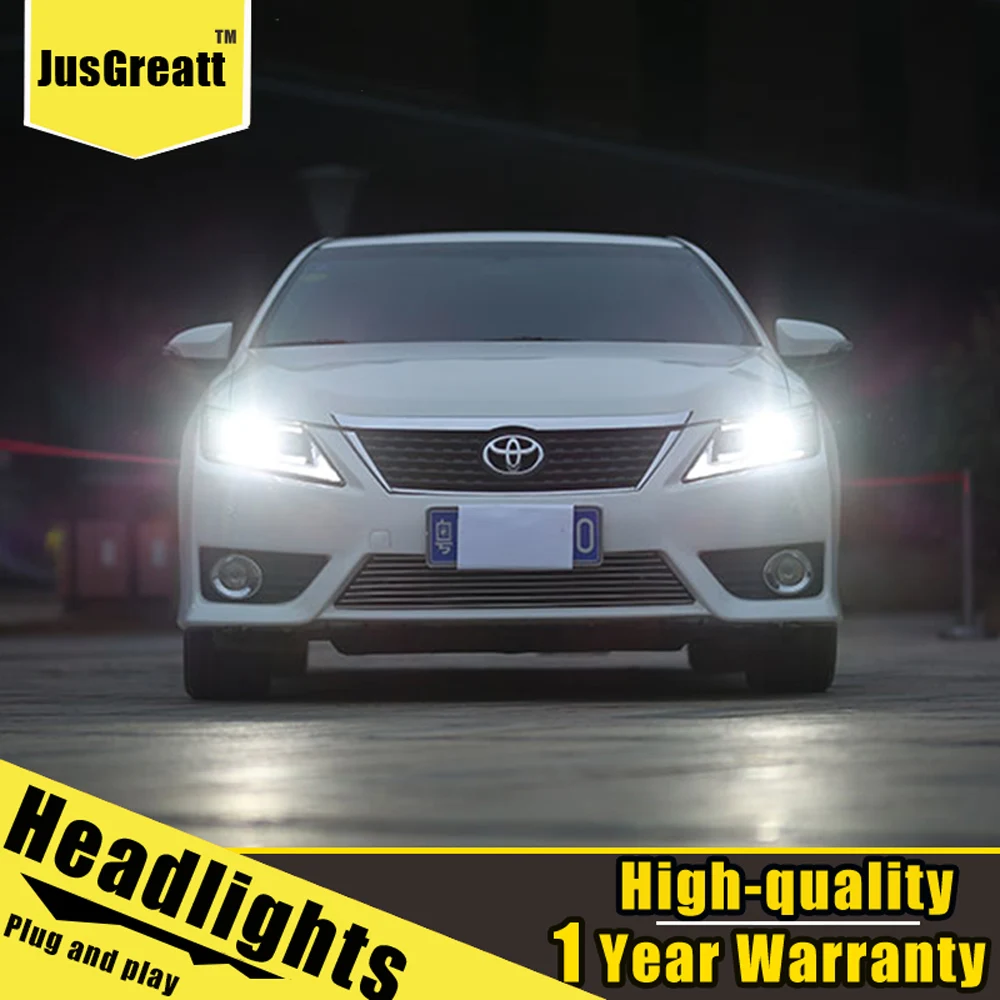 

A Pair For Toyota Camry LED Headlights 2012-2014 HID Head Lamps Bi Xenon Beam Fog Daytime Running Lights Double lens