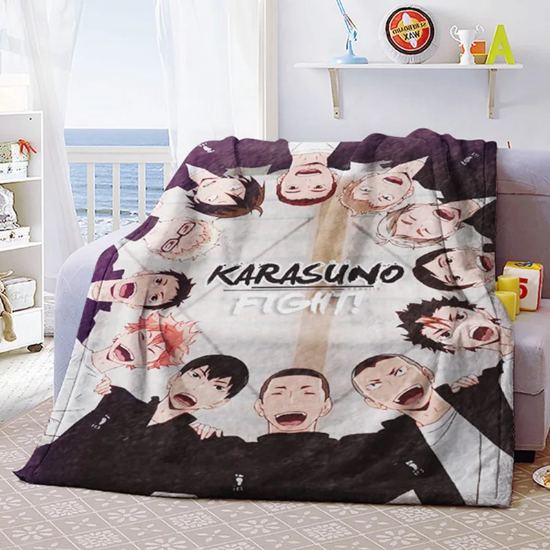 Аниме Haikyuu Одеяло Фланелевая пижама с принтом Спальня стеганное одеяло для