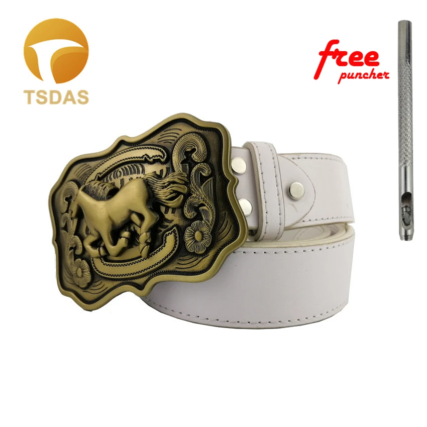 Solid Brass Horse Vintage Belt Buckle For 4.0cm Wide Cool Buckles Classic Men Women Jeans accessories|belt buckle|vintage brass belt bucklesbuckles