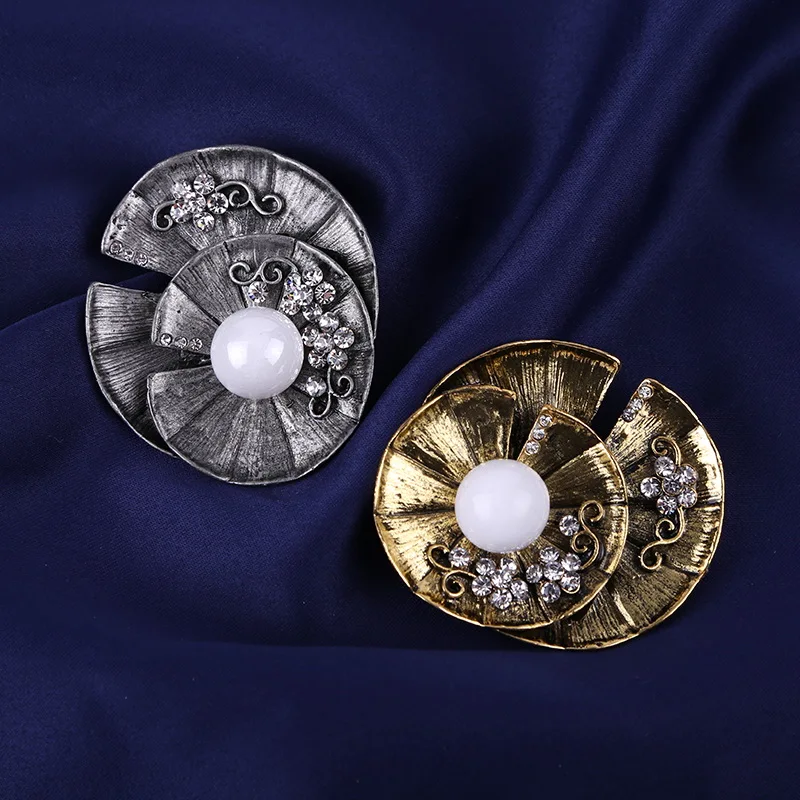 Высококачественная Винтажная Брошь В Виде Цветка из сплава жемчуга