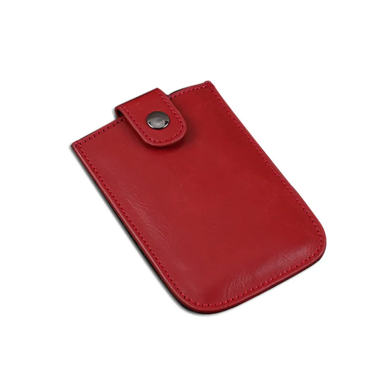 DIENQI Rfid Блокировка Анти-магнитный держатель для карт кошелек кожаный винтажный бизнес-держатель для банковской Кредитной Карты Чехол тонкий держатель для карт чехол - Цвет: Ren