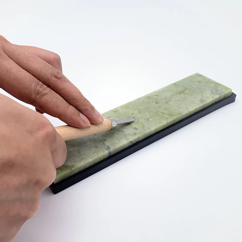 Натуральный зеленый нефрит с основанием заточки точильный камень для