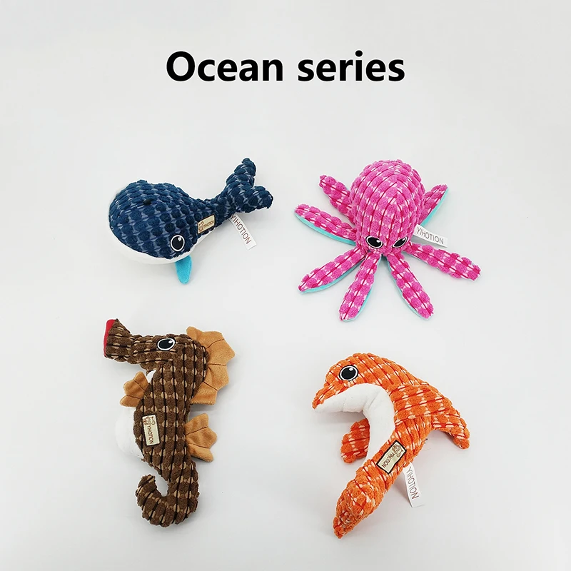 

Милый Животных Жевать Игрушка Плюшевые писк звуковые игрушки для собак милое животное океана молярная аксессуары для собак ошейник для дре...