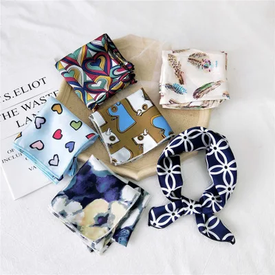 

50*50cm Korean-Style Small Square Scarf Women's All-match Thin Scarf Neckerchief
