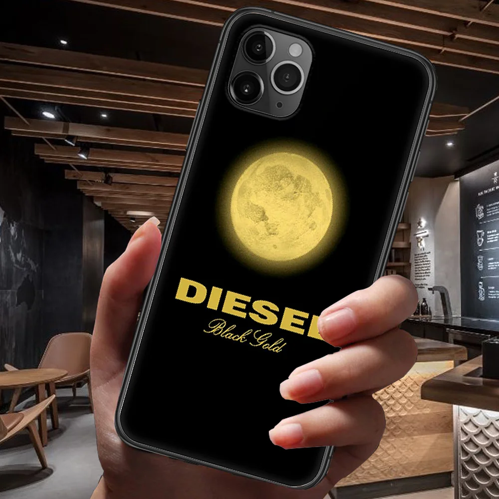 

Luxury DIESELs Italy Fashion Brand Phone Case For Iphone 4 4s 5 5S SE 5C 6 6S 7 8 Plus X XS XR 11 12 Mini Pro Max 2020 black