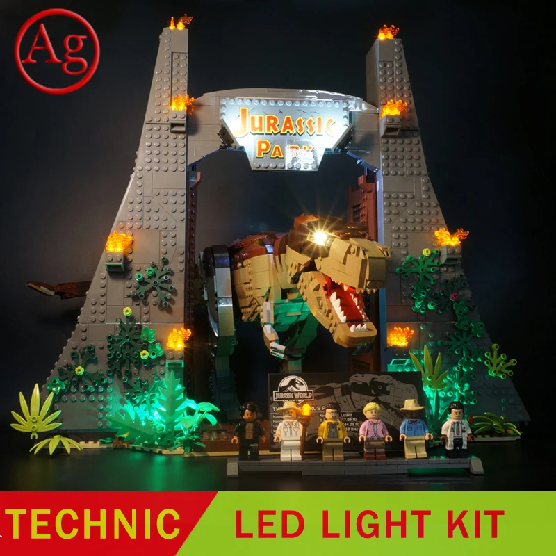 Светодиодный светильник набор для фильма Парк Юрского периода совместимый DIY 75936