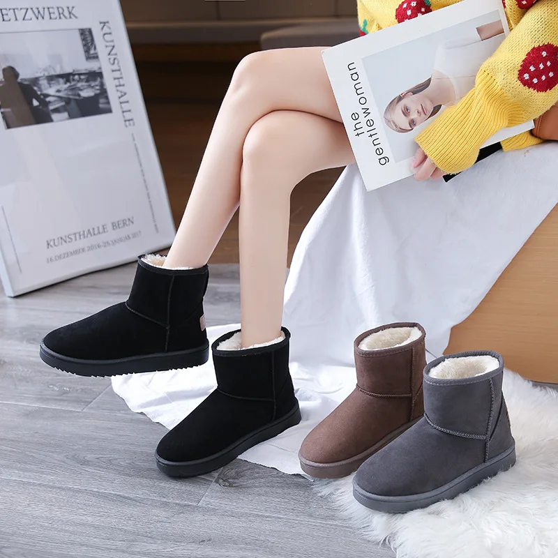 Snow Boots 2021 Women Winter Platform Ankle Shoes Plush Warmth Bottes Female Sports Casual Ladies High Quality Botas De Mujer | Обувь