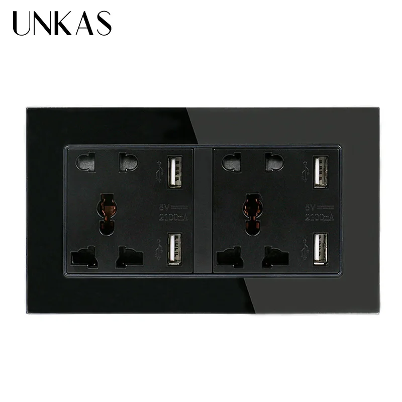 Розетка настенная универсальная с 5 отверстиями и 4 USB-портами | Обустройство дома