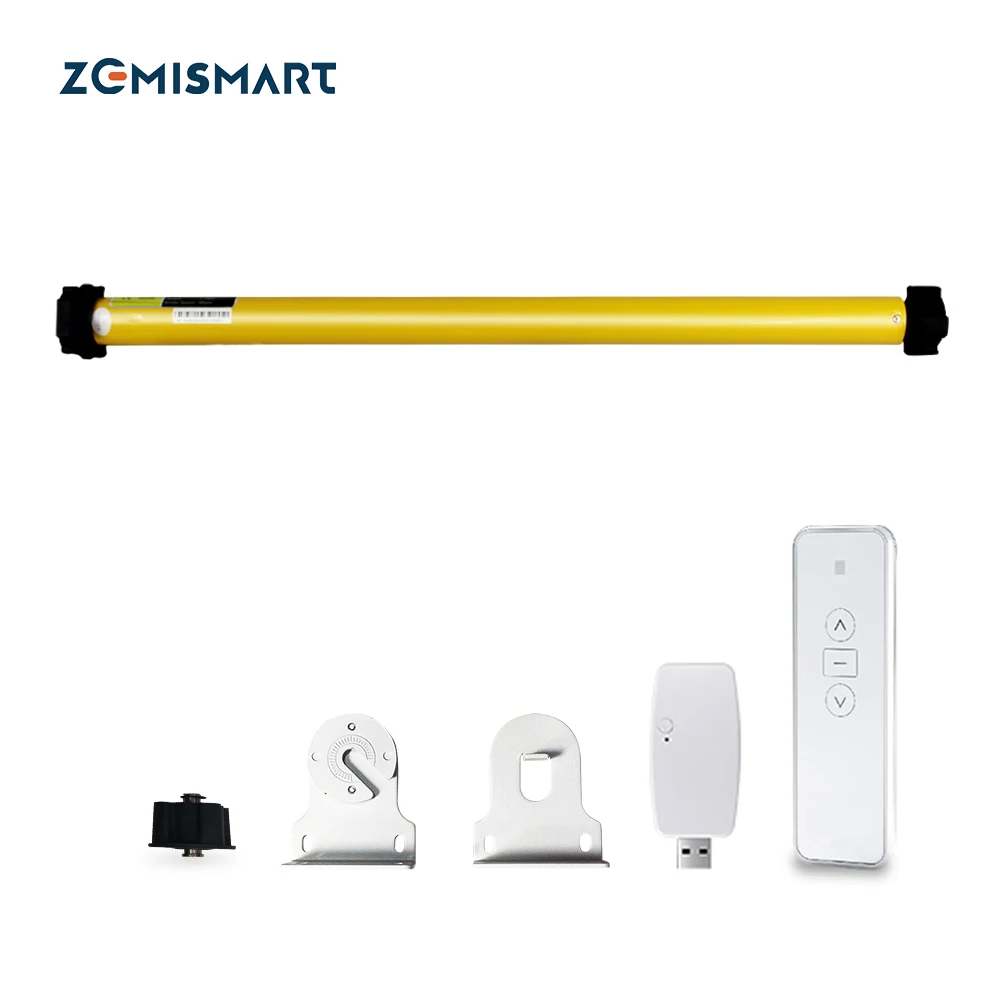 Zemismart Tuya Zigbee Аккумуляторный роликовый слепой мотор для 38 мм моторизованный