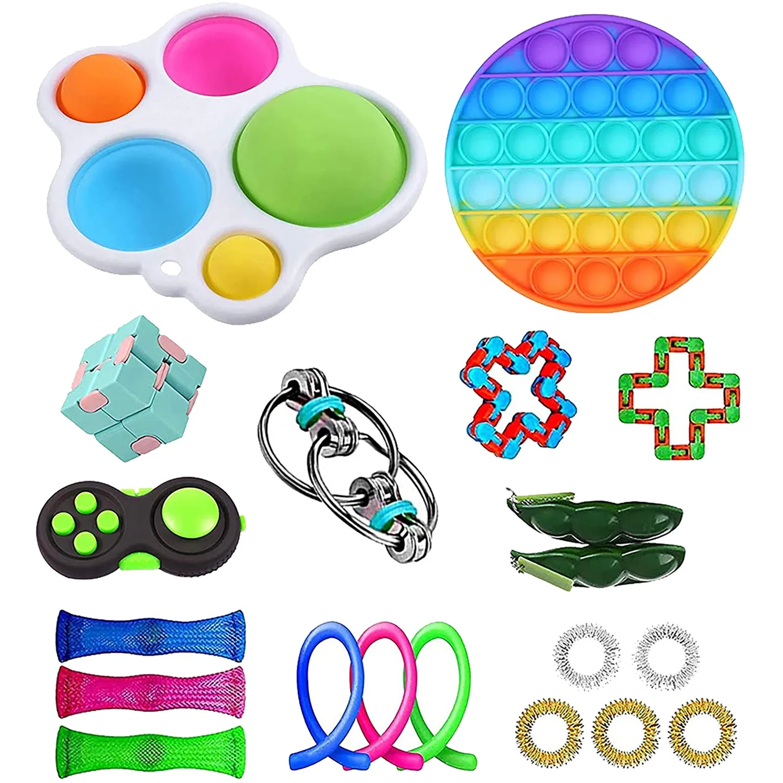 Juguete sensorial antiestr&eacute;s para ni&ntilde;os y adultos, juguete sensorial con burbuja de empuje, antiestr&eacute;s-0