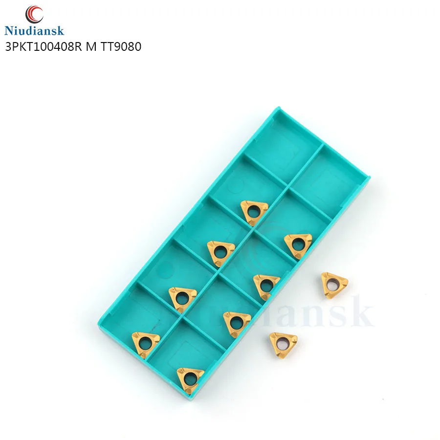 10 шт. 3PKT100408R M TT9080100 % оригинальная карбидная вставка внешний токарный инструмент