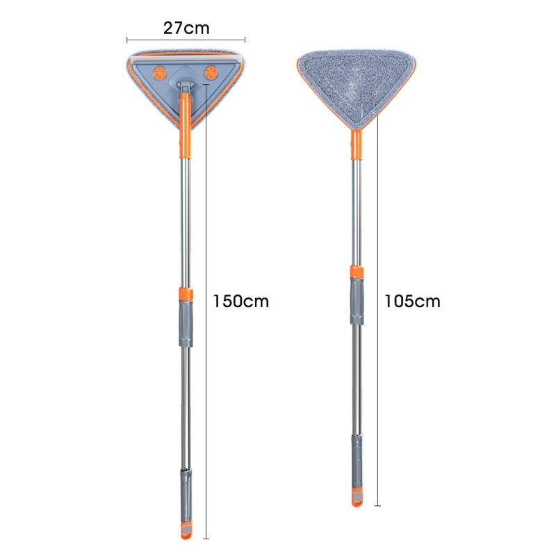 Joybos-mango largo para limpiar vidrios, instrumento para limpiar vidrios, varilla telesc&oacute;pica de doble cara, limpiador de ventanas de gran altura para el hogar-5