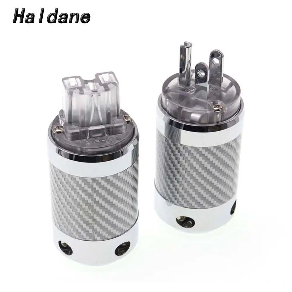 Холдейн Пай Hi Fi углеродного волокна родием США Мощность разъем IEC Jack для DIY AC шнур