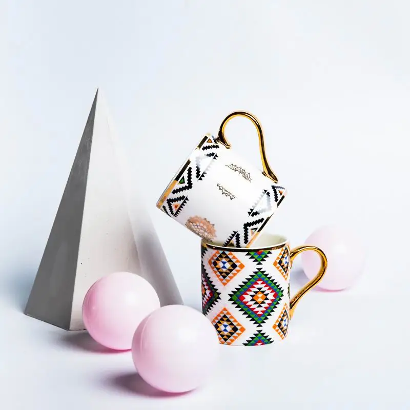 Кофейная кружка в Королевском европейском стиле из костяного фарфора