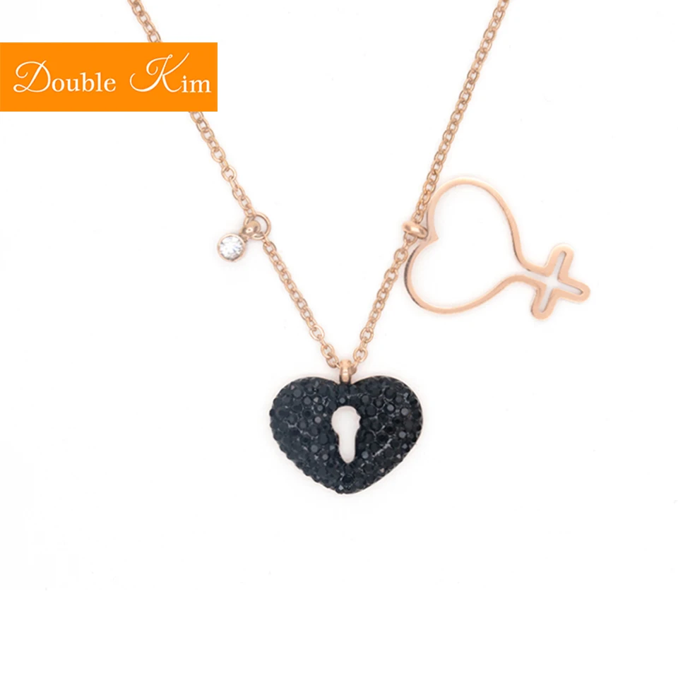 Цепочка с подвеской в виде ключа ожерелье из титановой нержавеющей стали