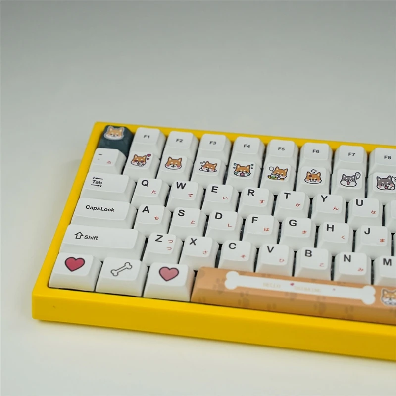 

PBT 116 Keys Dog Theme XDA Keycap Full Set Dye Sublimation Key Caps For Cherry MX Keyboard Keyboards Accessories White