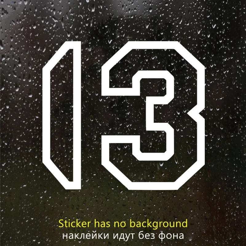 

40104# наклейки на авто Число 13 водонепроницаемые наклейки на машину наклейка для авто автонаклейка стикер этикеты винила наклейки стайлинга автомобилей украшения на бампере автомобиля заднее стекло