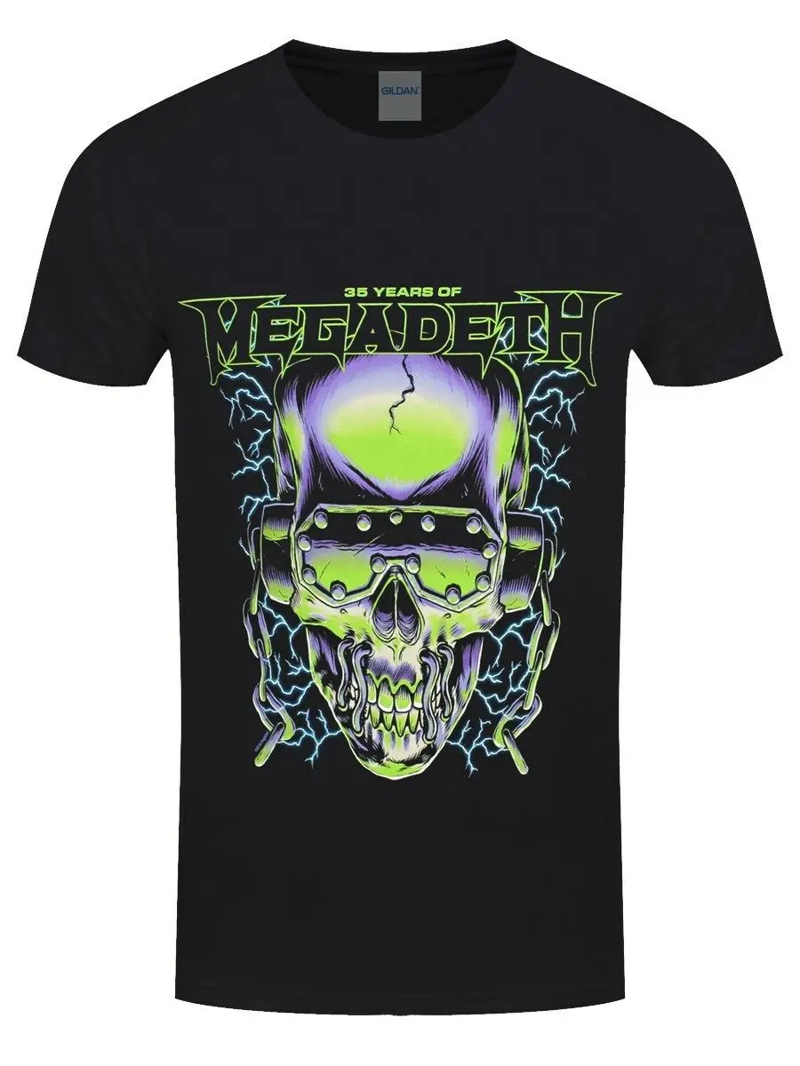 Megadeth футболка 35 лет наушники череп мужские черные топы оптовая продажа на заказ