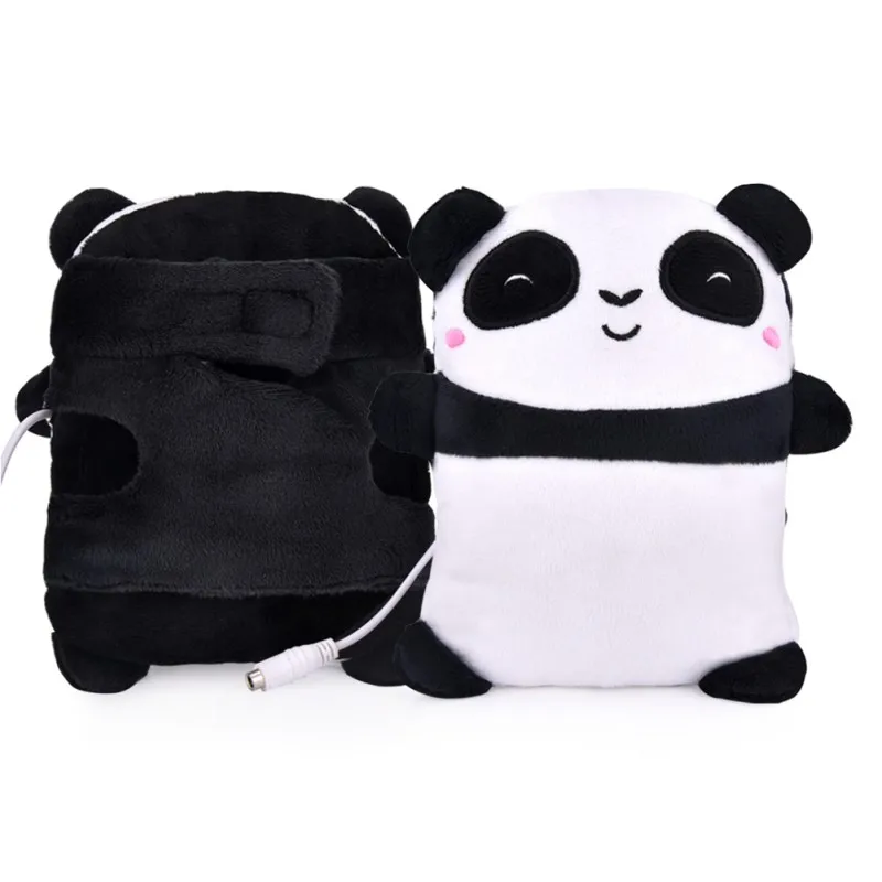 Перчатки с USB-подогревом электрические грелки для рук без пальцев милая панда