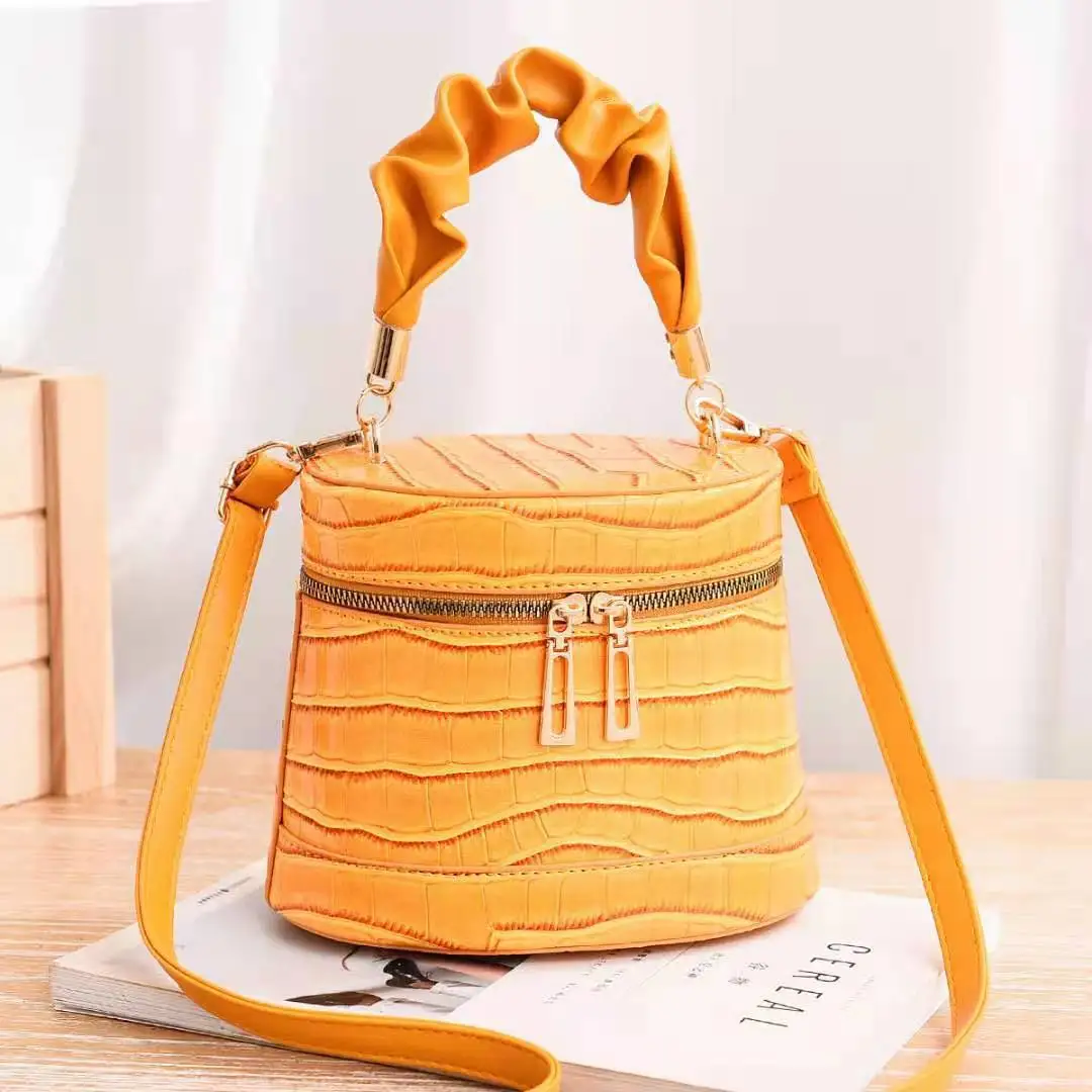 

Large Capacity 2021 Bag Korean Bucket Bag Women's Single Shoulder Bag Crocodile Pattern Women's Big Bag Messenger Bag