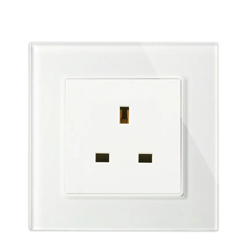 UK Standard Socket Atlectric Великобритания Стандартный штекер двойной USB порт адаптер питания настенная розетка электрическая розетка из закаленного стекла Панель - Тип: UK Standard Socket