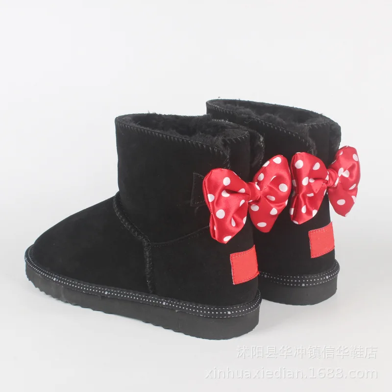Зимние плюшевые ботинки для маленьких девочек Теплая обувь на плоской подошве в