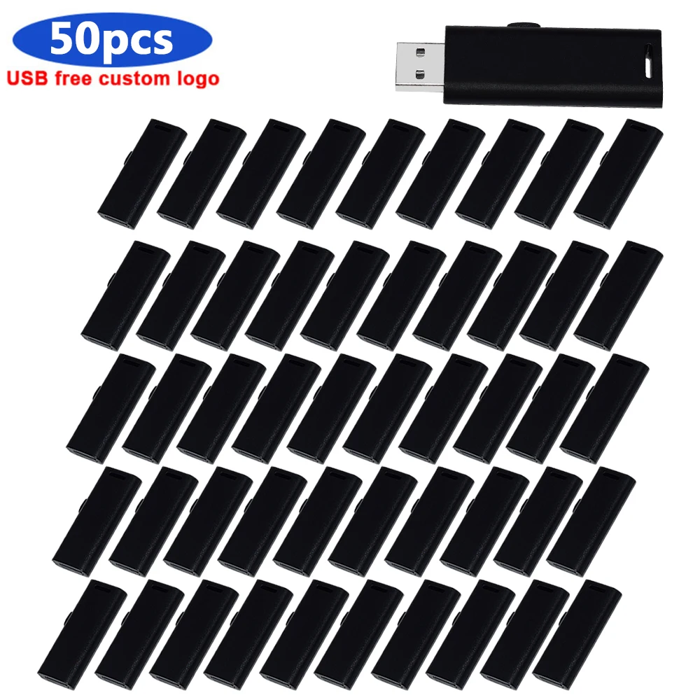 

High Speed 50pcs free logo USB 2.0 Flash Drive Metal Pen Drive 16GB 32GB 64GB 128GB Pendrives Waterproof USB Stick Memory Stick
