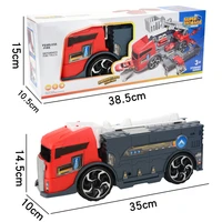 2021 creative baby play toy vehicle parking lot diy assemble fire rescue truck engineer kit children collection car model gifts
