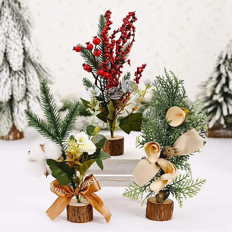 Рождественские украшения Мини Рождественская елка настольное украшение из