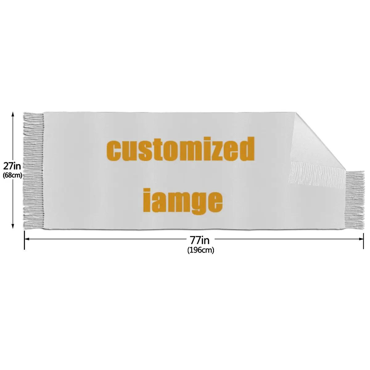 Женский кашемировый шарф с кисточкой на осень |