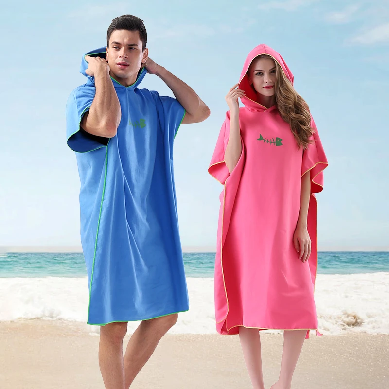 Банное полотенце для женщин и взрослых Быстросохнущий плащ с крышкой Мужская