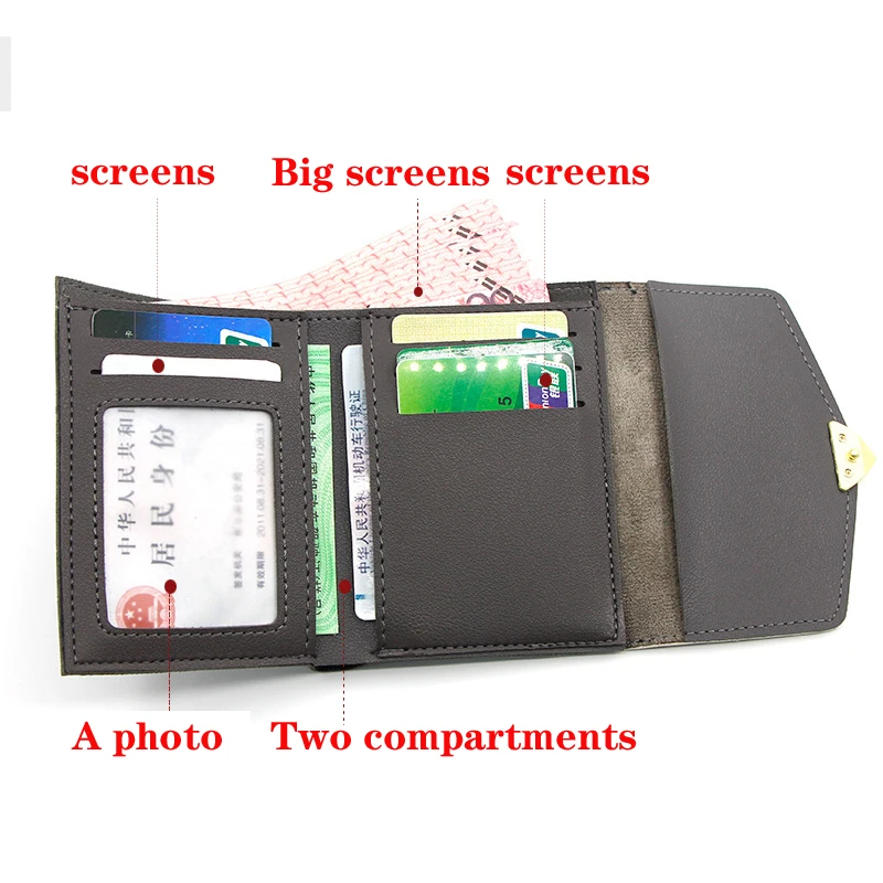 Хит Корейская версия Женский кошелек короткое сердце маленькая емкость короткий