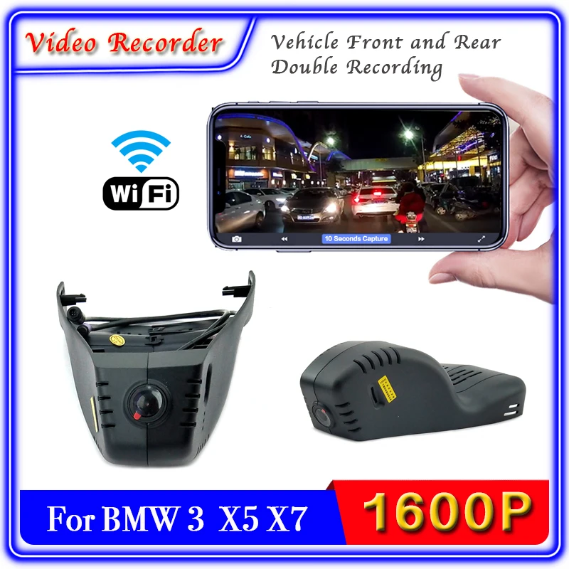 

For BMW 3 X5 X7 2019~2021 Driving Video Recorder DVR Dedicated Front Rear Double Recording Dash Cam Camera Original Car Look