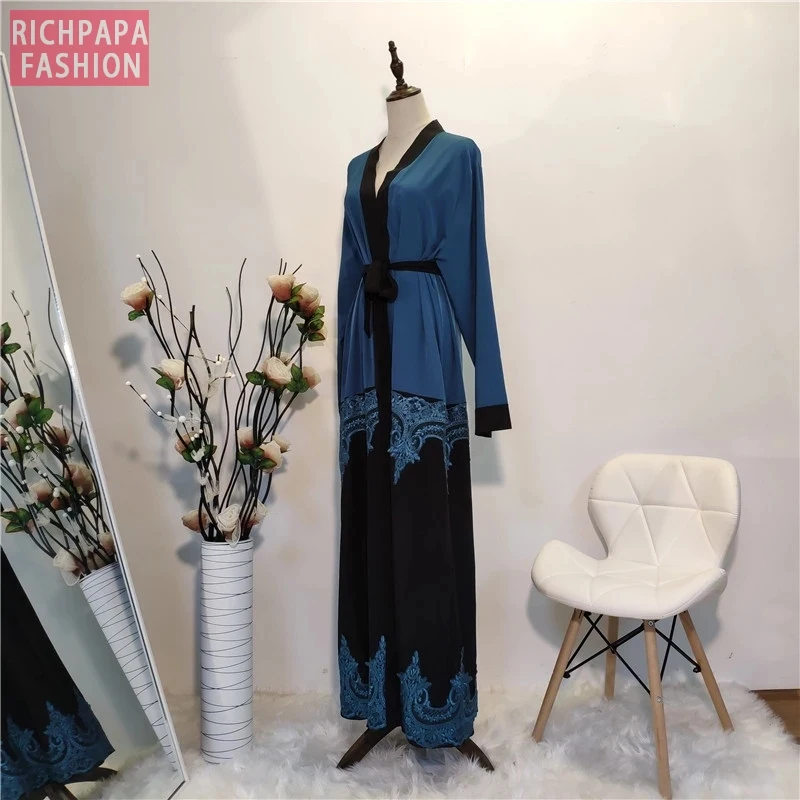 Открытый абайя кимоно хиджаб мусульманское платье Абая для женщин марокканский