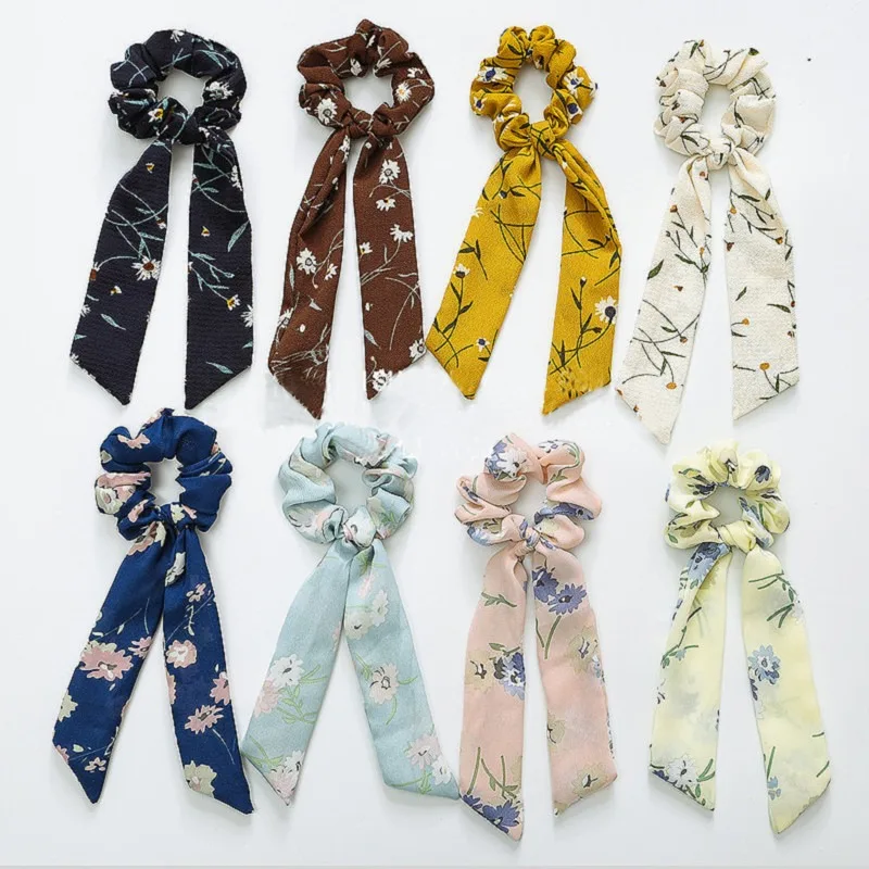 Новинка 1 шт. модные шифоновые стримеры конский хвост кисточка кольцо для волос