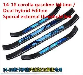 outside Для TOYOTA corolla порог 14-18 corolla двойной двигатель Добро пожаловать педали модификации аксессуары - Цвет: outside
