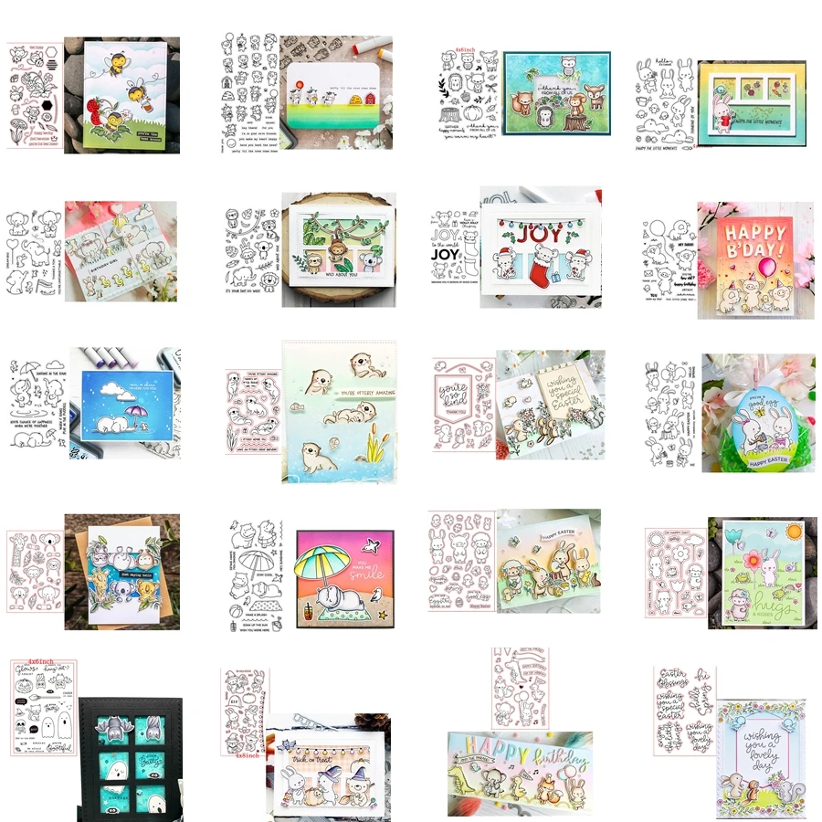 

20 Pieces Many Lovely Animals Novel Transparent Clear Stamps Decorations For DIY Scrapbooking Cards Crafts New 2020