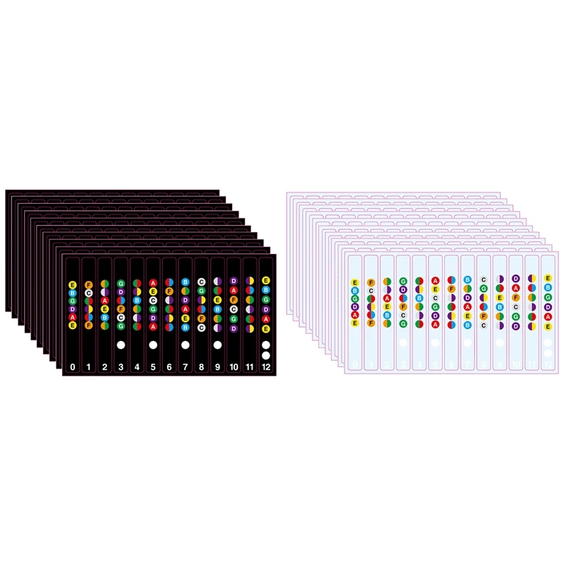 

10 шт гитарная наклейка музыкальная шкала наклейка палец руководство наклейки для обучение начинающих Аксессуары для гитары