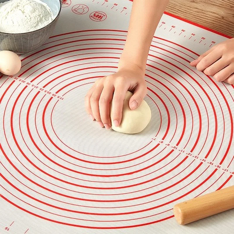 

50x60cm Non-slip Silicone Pastry Mat Extra Large Baking Mat Counter Dough Rolling Mat Oven Liner Fondant Pie Crust Mat