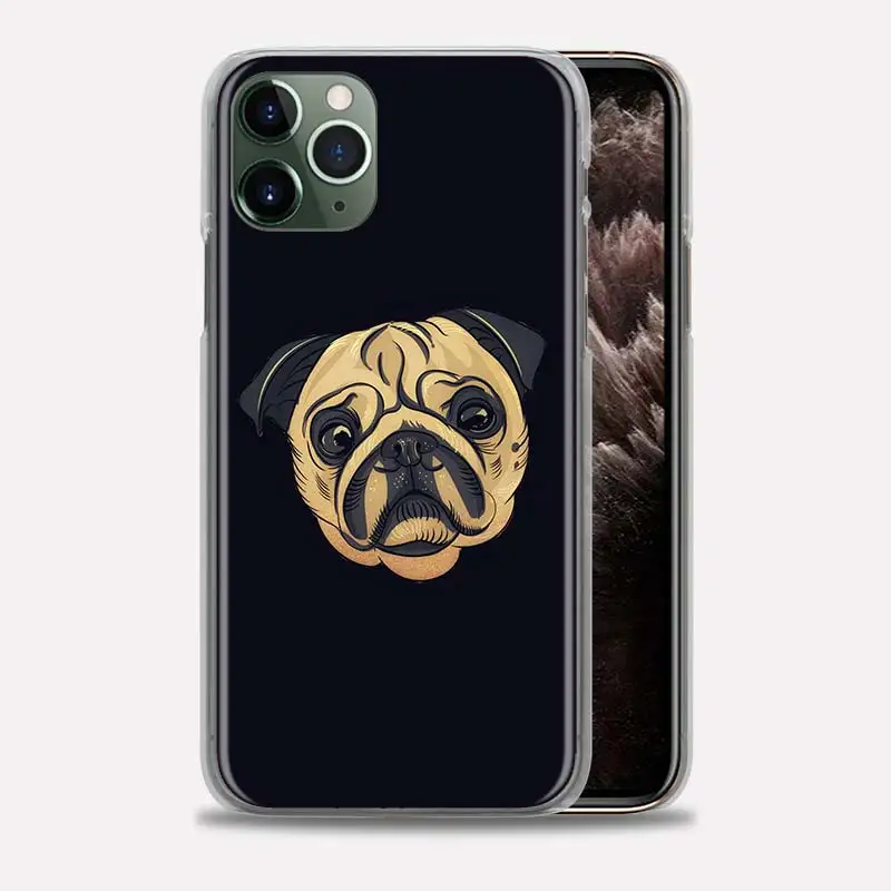 

Hard PC Phone Case for iPhone 12 11 Pro Max Cover for iPhone 7 Plus SE 2020 X XS XR 8 6 6S Shell Fundas Cute Pug Dog Anime