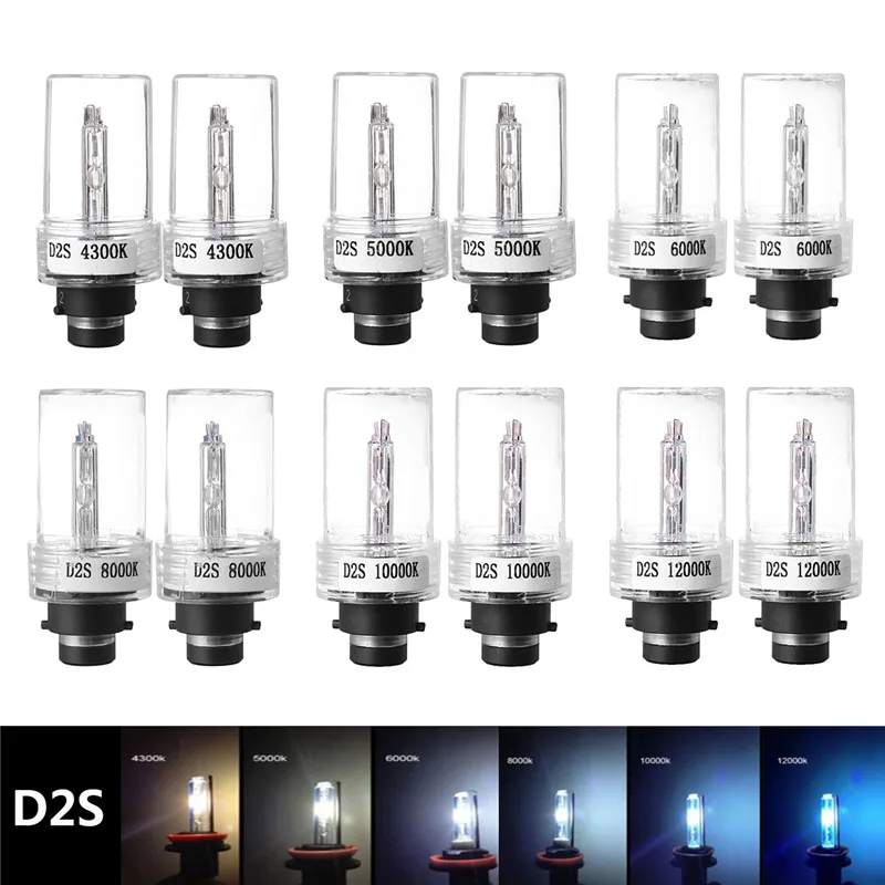1 пара ксеноновых ламп D1S D2S D3S D4S HID лампы фары 35 Вт 4300 К 6000 К 8000 К 10000 к 12000 к Замена