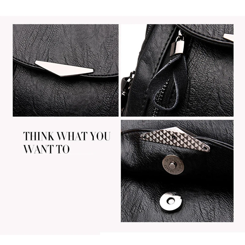 

Ladies Fashion Backpack PU Material British Leisure College Style High Quality Design Large Capacity Backpack