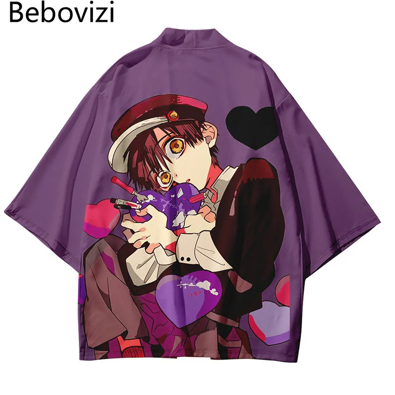Кимоно женское в японском стиле аниме юката Пляжная рубашка хаори Оби уличная