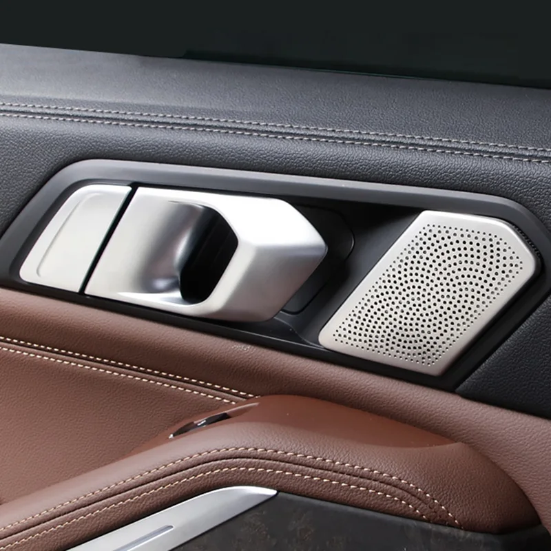 

Car Interior Trim Door Audio Speaker Protection Cover Horn Car Styling Decoration Sticker Accessoires For BMW X5 G05 2019