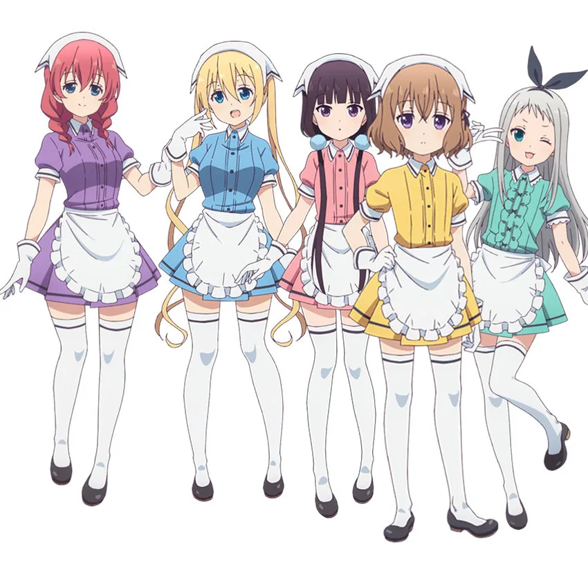 Женский костюм горничной микс с S Maika Sakuranomiya Kaho Hinata Mafuyu Hoshikawa Миу Амано хиджей