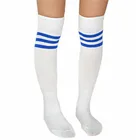 Носки унисекс, для взрослых, полосатые, для футбола, бейсбола, уплотненные, до щиколотки, спортивные длинные носки для девочек, женщин, мужчин, спортивные чулки