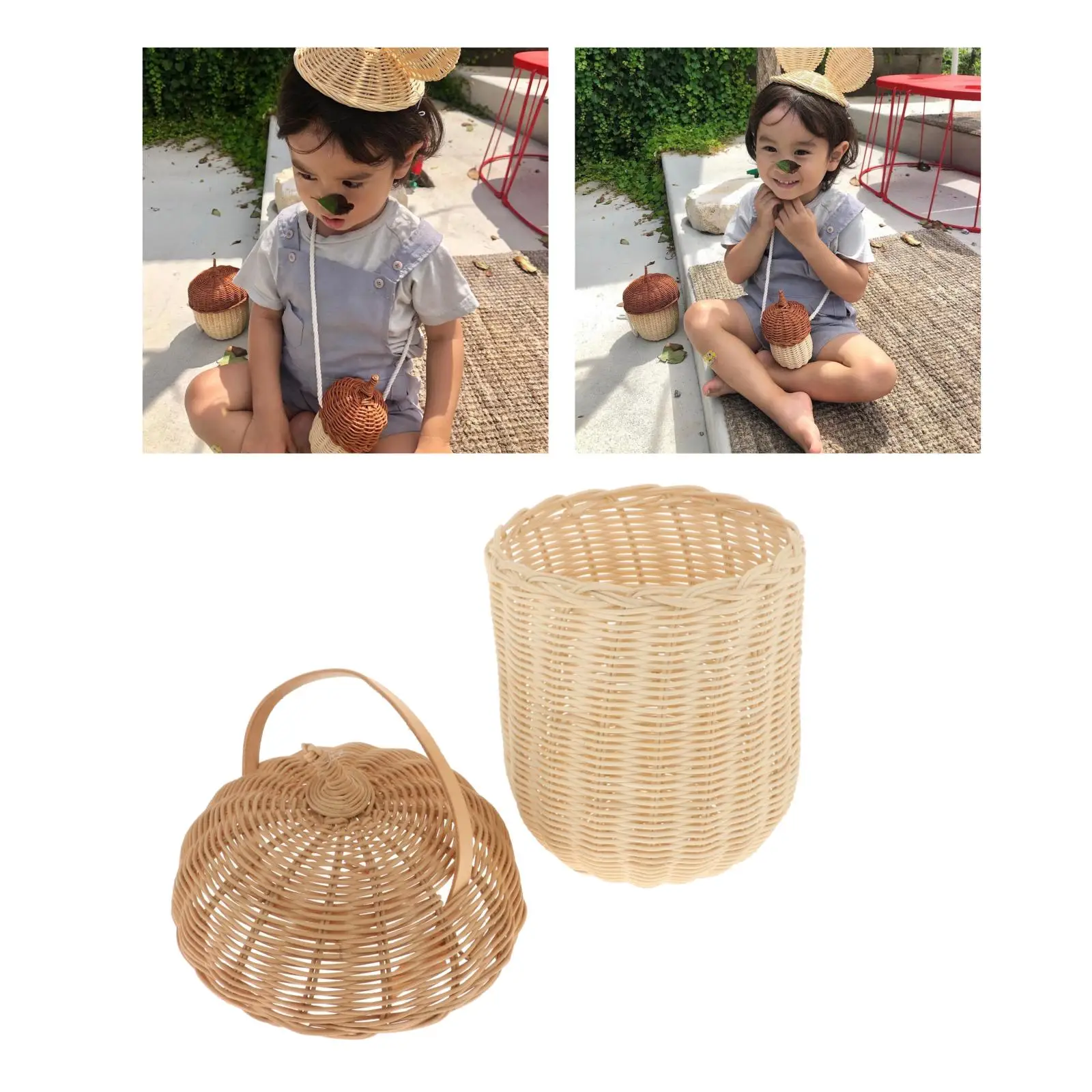 Straw Purse Handbag Women Pine Cones Rattan Bags Beach Travel Basket Tote | Багаж и сумки