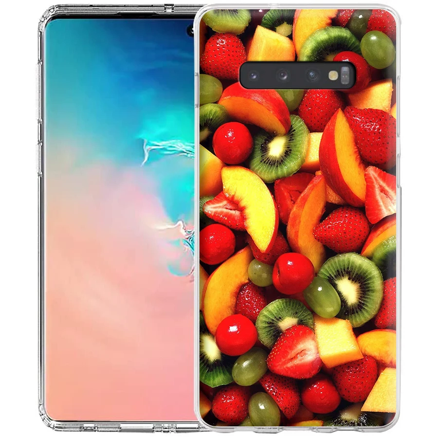 Силиконовый чехол с фруктами клубникой арбузом для Samsung Galaxy A2 A5 A6 A7 A8 A9 J3 J4 J5 J6 J7 J8